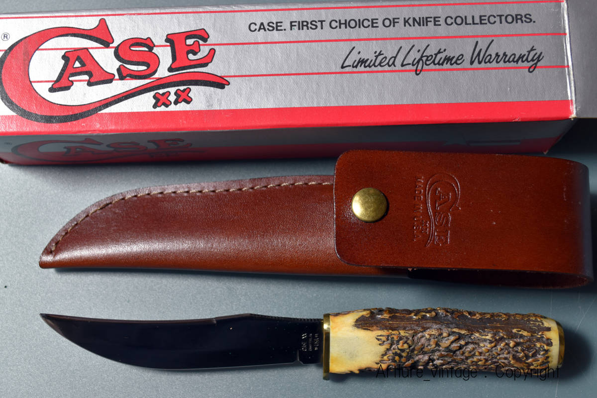 VINTAGE KNIFE CASE XX STAG HUNTER 523SSP 1991 USA MADE 鹿角 蒐集 コレクターアイテム ナイフ （4119m楽）