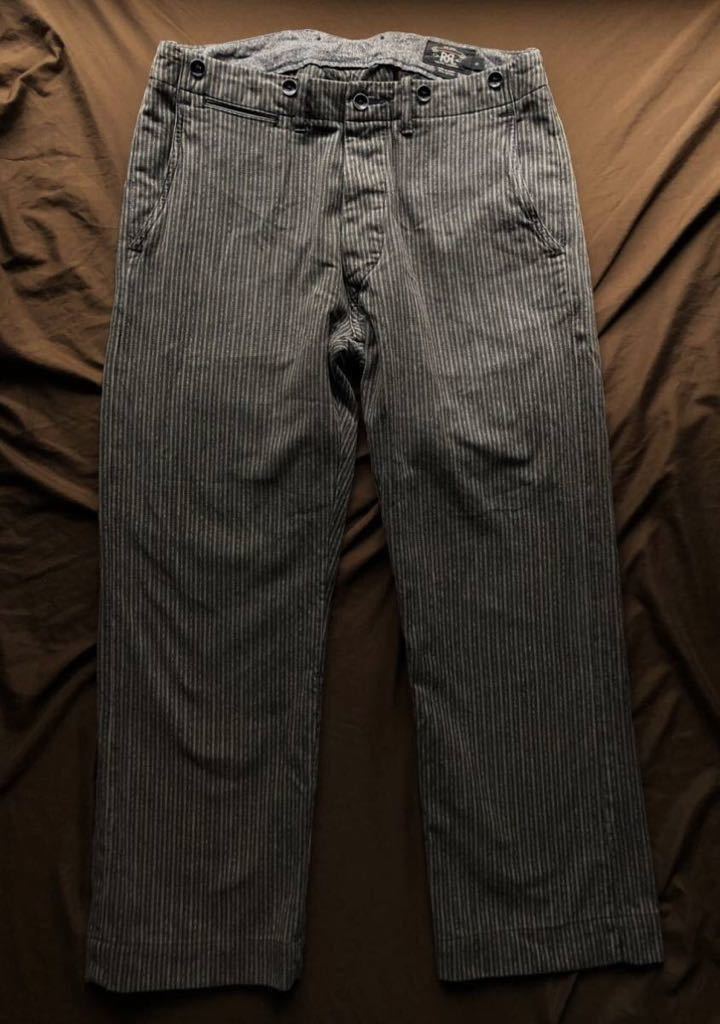 ストライプ デザイン/Striipe design RRL ジャスペ ストライプパンツ