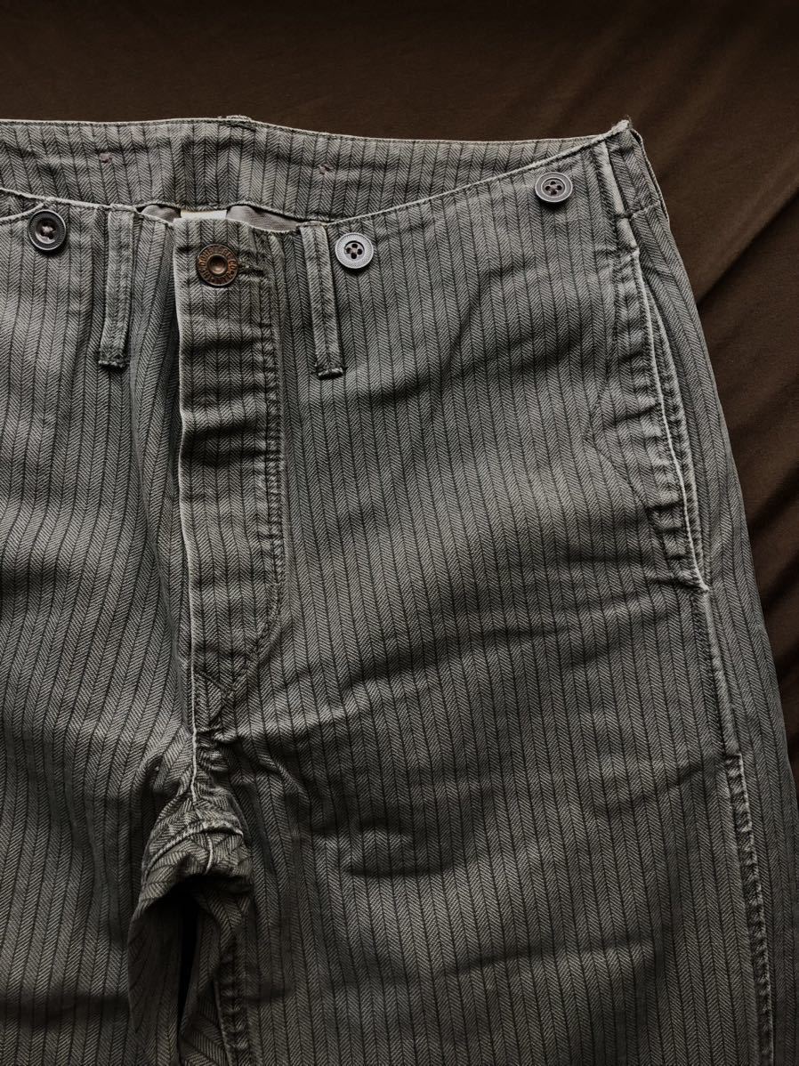 名作】美品 RRL STRIPE WORK TROUSER ダブルアールエル 杢 斑