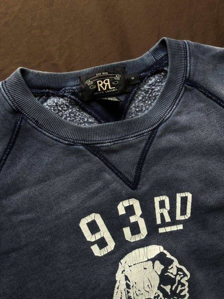 名作】美品 RRL INDIGO SLEEVE SWEAT ダブルアールエル ネイティブ