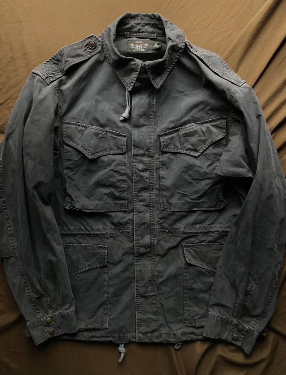 【傑作】美品 RRL FADED NAVY MODIFIED FIELD JACKET ダブルアールエル ミリタリー ジャケット ラルフローレン 2013年製 M_画像1