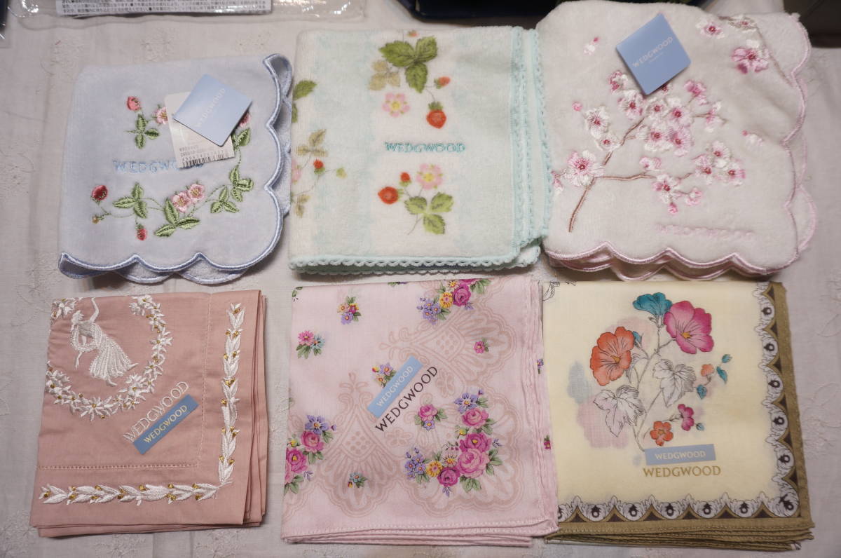 [L14A] large amount!WEDGWOOD Wedgwood 14 point set sale face *woshu towel / plate / bag / fountain pen / handkerchie / pouch / towel other 