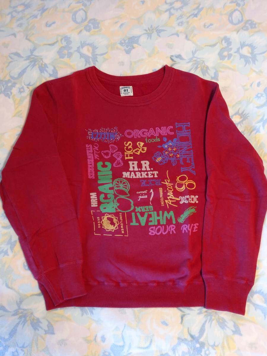  Hollywood Ranch Market front with logo sweatshirt S size is lilac n....BLUEBLUE HRM