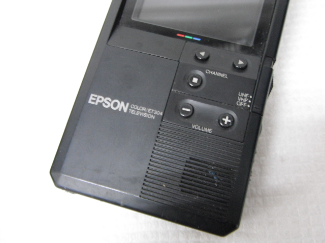 EPSON エプソン カラーポータブルテレビ ET-304 1988年製 レトロ 通電確認済 定形外郵便全国一律510円 S1-aの画像3