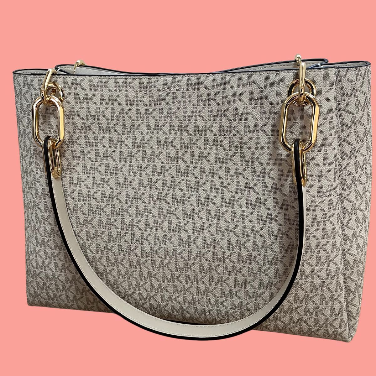 新品☆ MICHAEL KORS マイケルコース トートバッグ バニラマルチ