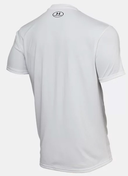 UA Tec big Logo Short sleeve 1359132-100 white LG size 