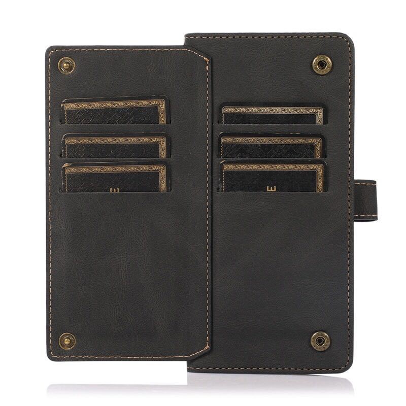 2020 model iPhone12 mini leather case iPhone 12 mini shoulder case iPhone 12 Mini case with strap . card storage notebook type black 