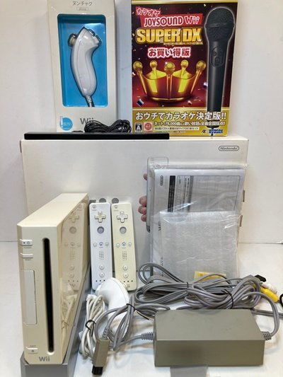 *[ secondhand goods ] Wii body controller ×1 karaoke JOYSOUND Wii×1nn tea k×1 operation goods * the first period . ending 