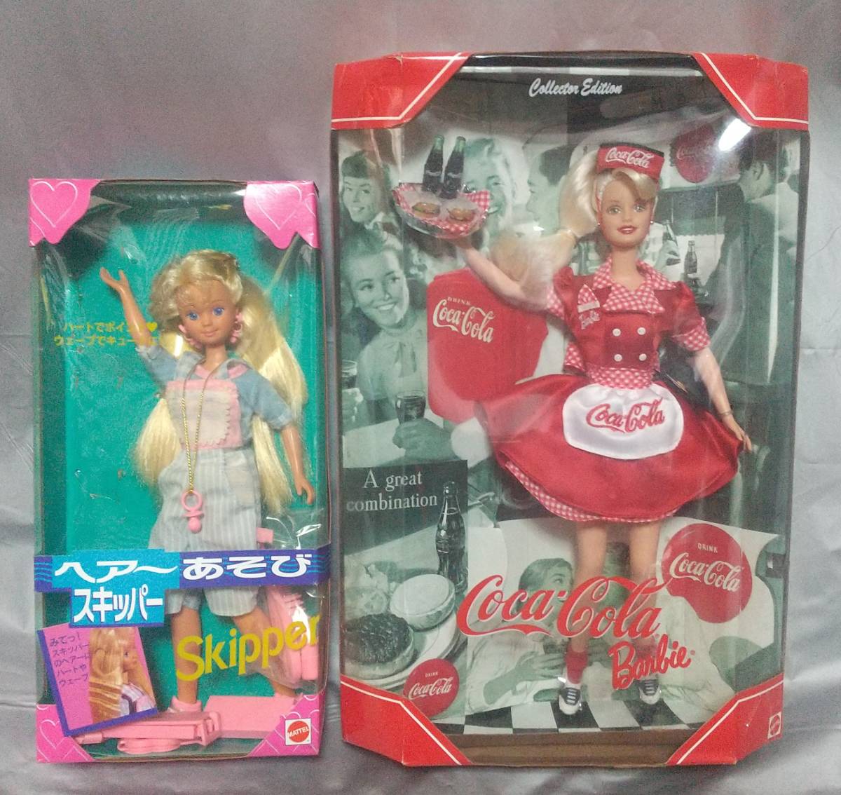 マテル Barbie バービー Coca-Cola バービーの妹 スキッパー 2セット 当時物 未開封