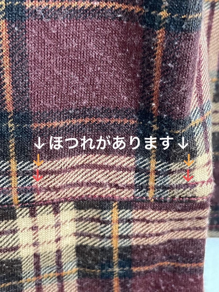 アクシーズファム　チェック柄 長袖シャツ　タートルネック