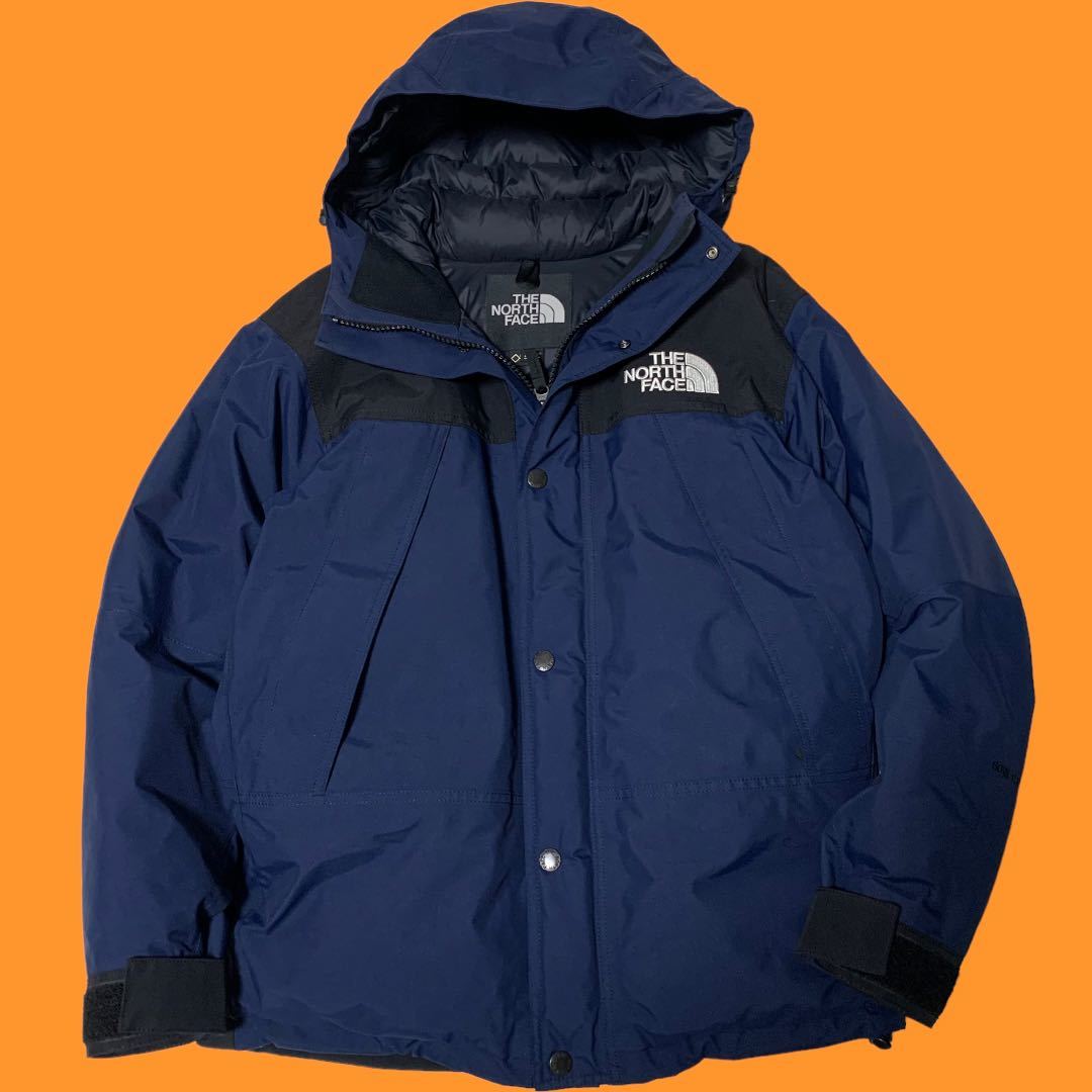 GORE-TEX THE NORTH FACE ノースフェイス マウンテンダウンジャケット S メンズ ND91737 ネイビー_画像1