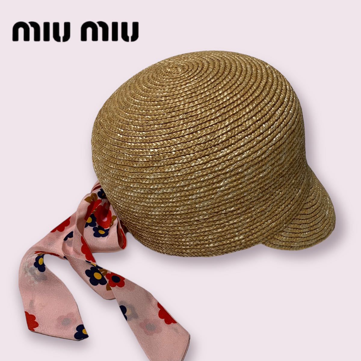 注目のブランド 春夏 ストローキャップ ミュウミュウ MIU MIU