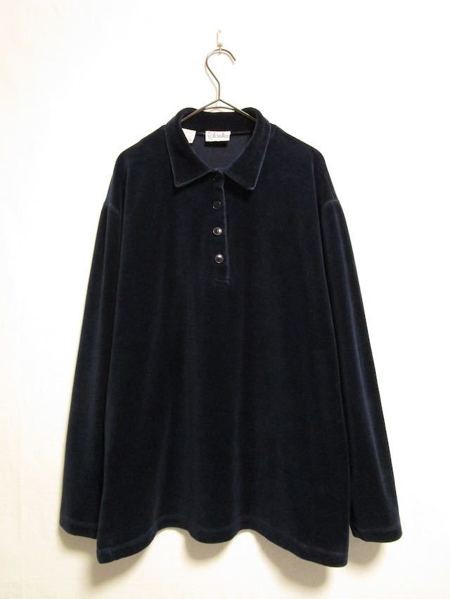 90´s made in poland Rafaella velour fabric pullover shirt