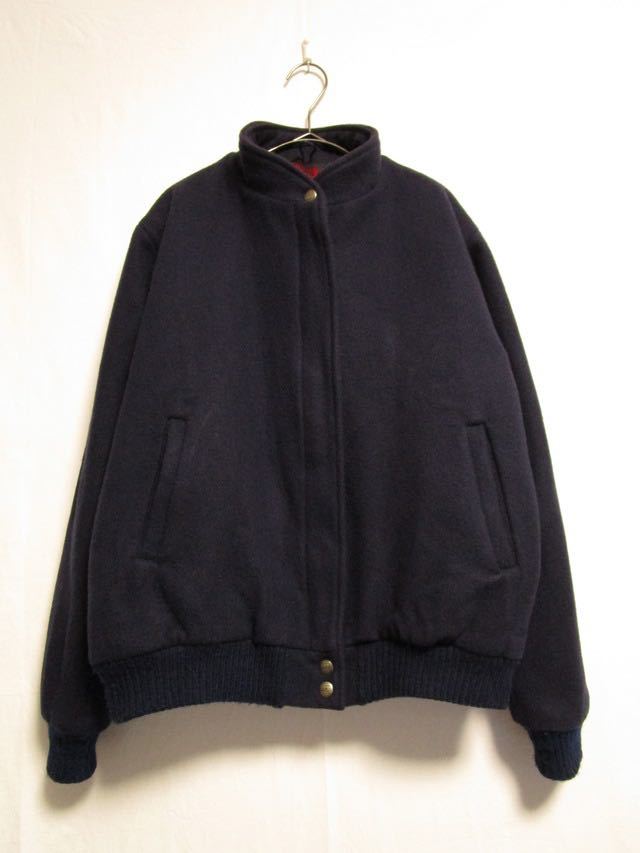 1980's L.L.BEAN wool blouson jacket MA-1 スタジャン eddie bauer ウールブルゾン