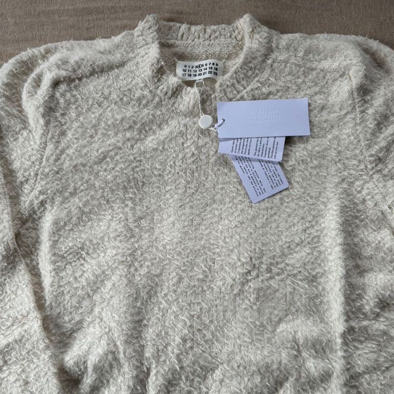 M新品68%off メゾンマルジェラ デストロイ ロング ニット セーター オーバーサイズ 21AW size M Maison Margiela 4 レディース アイボリー_画像7