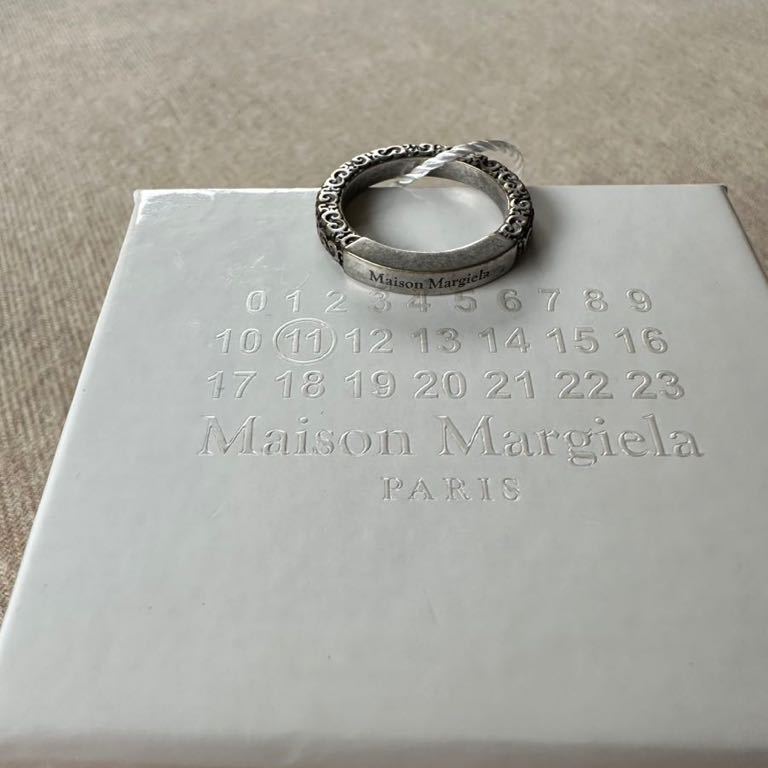 22AW新品4 メゾンマルジェラ エングレーブ リング 指輪 size 4 13号 Maison Margiela 11 マルタン レディース 真鍮  ブラス 製 アクセサリー