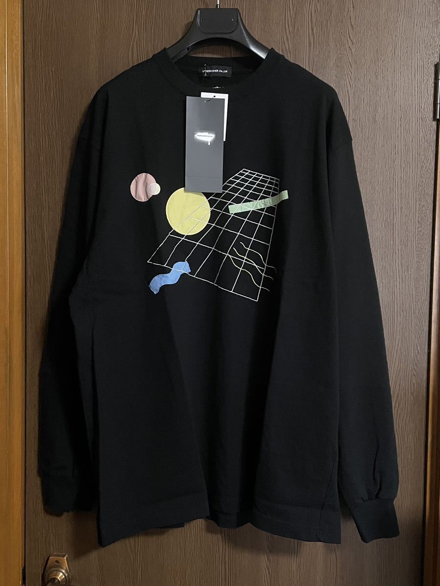 黒4新品 UNDERCOVER パッチ 刺繍 ロング Tシャツ 長袖 オウガ スウェット22SS size4 XL OGRE YOU ASSHOLE アンダーカバー メンズ ブラック_画像1