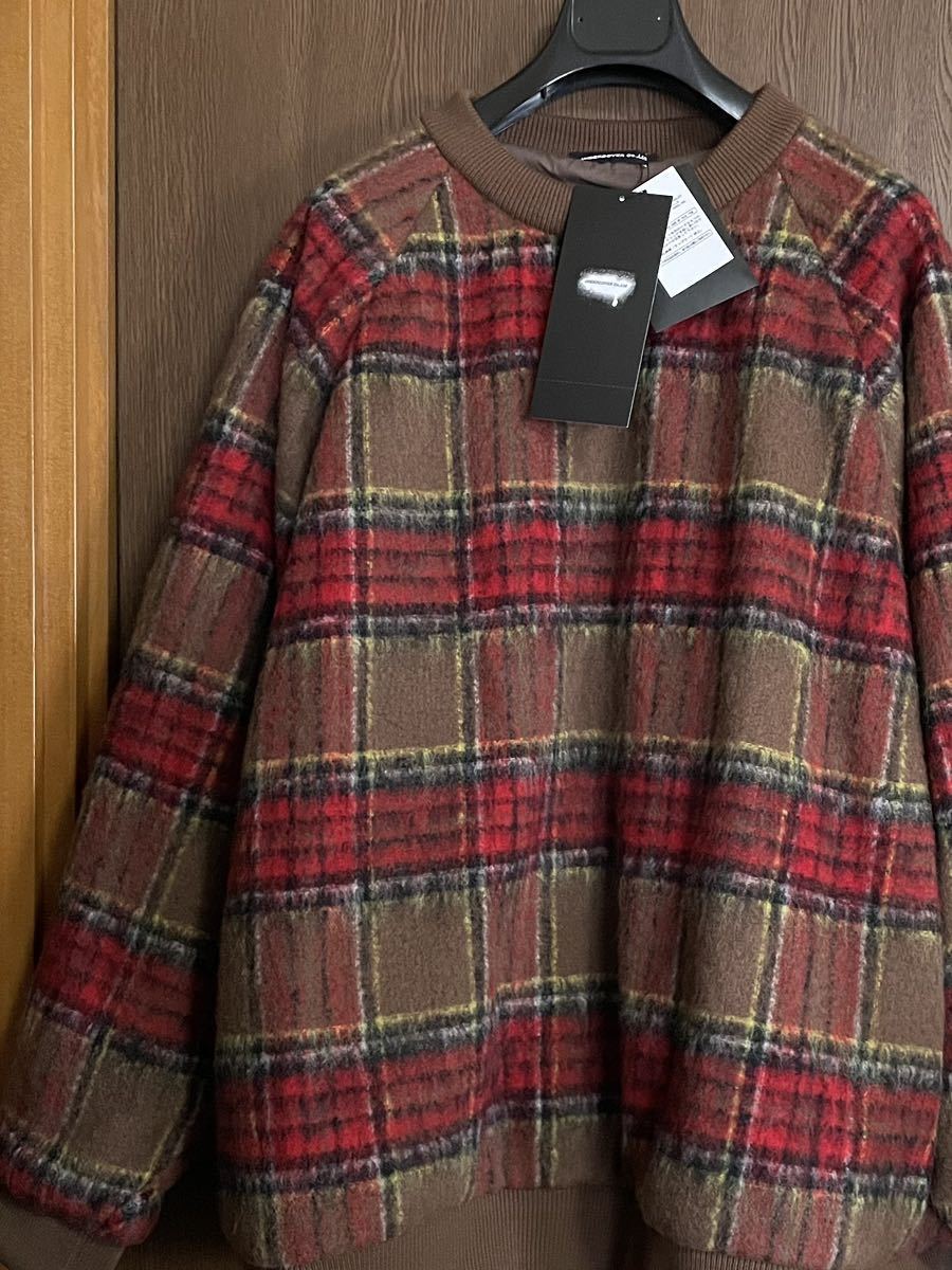 3 новый товар 57%off UNDERCOVER фланель большой размер вязаный свитер длинный рукав 22AW size 3 L undercover мужской Brown в клетку 