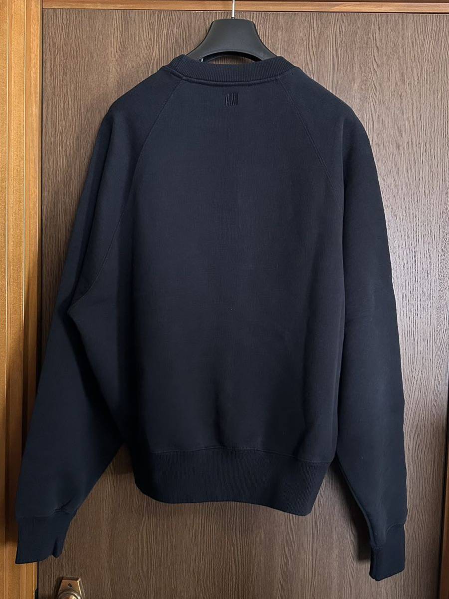 黒XXL新品 AMI Paris グラフィック ロゴ スウェット シャツ 黒 長袖