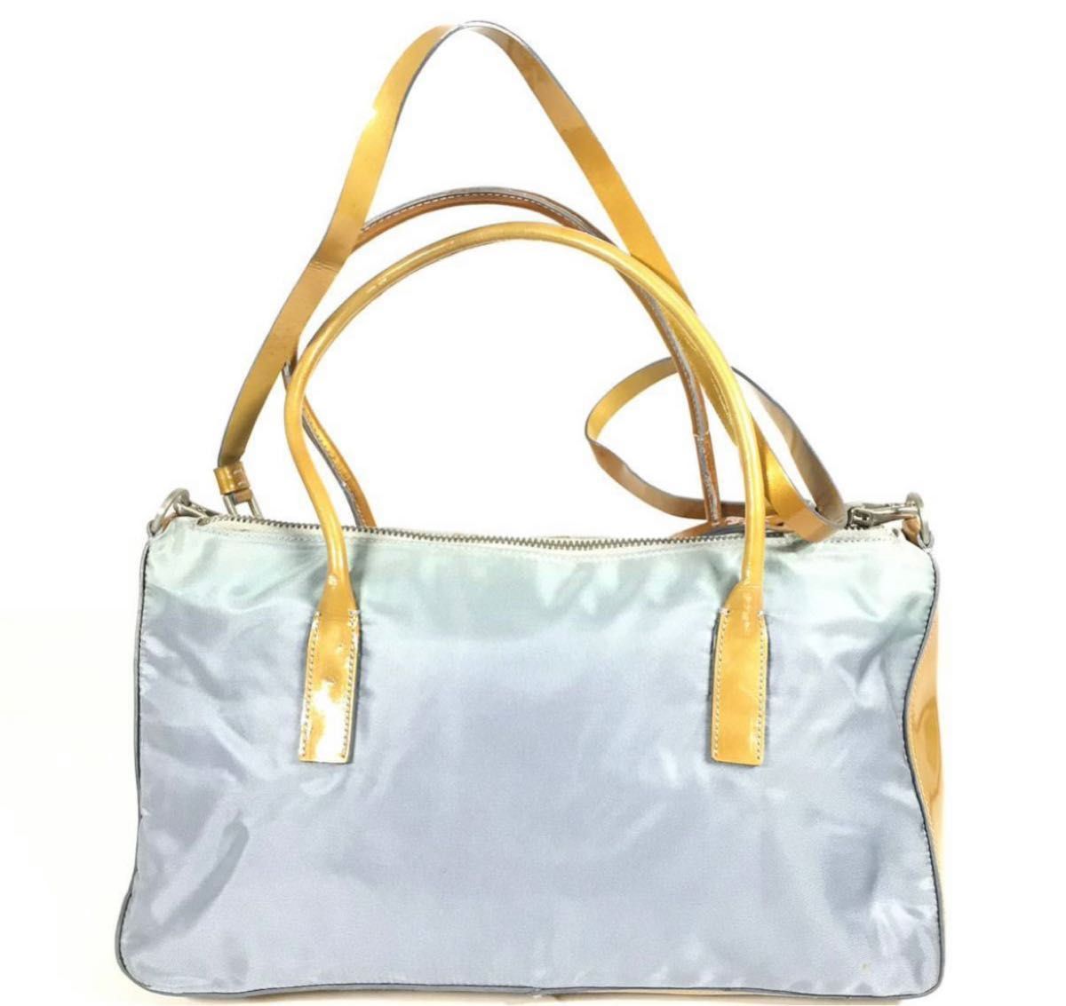 PRADA2way ショルダーバッグ ナイロン×エナメルレザー レディース