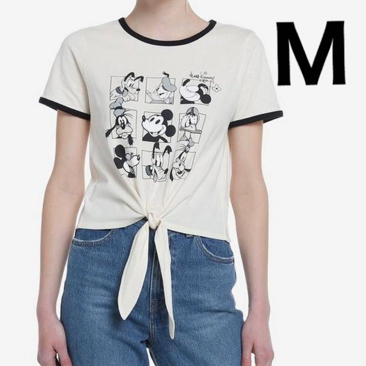 ディズニー 創立 100周年 ミッキー ミニー 半袖 Tシャツ M プルート ドナルド デイジー グーフィー