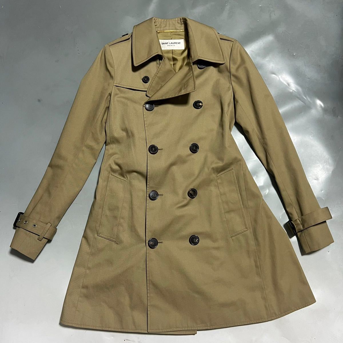 Домашние товары Saint Laurent Paris 340112 YA39B Saint Laurent Paris Trench Court Polyester Cotton Beige F34