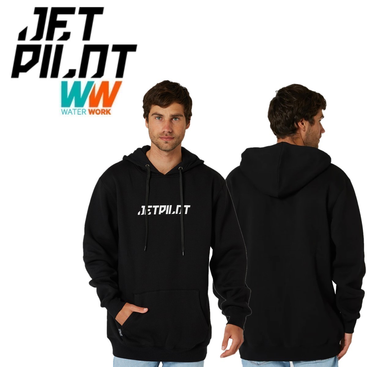 ジェットパイロット JETPILOT 2023 パーカー メンズ マリン 送料無料 コーズ プルオーバー W23709 ブラック L フーディー トレーナー