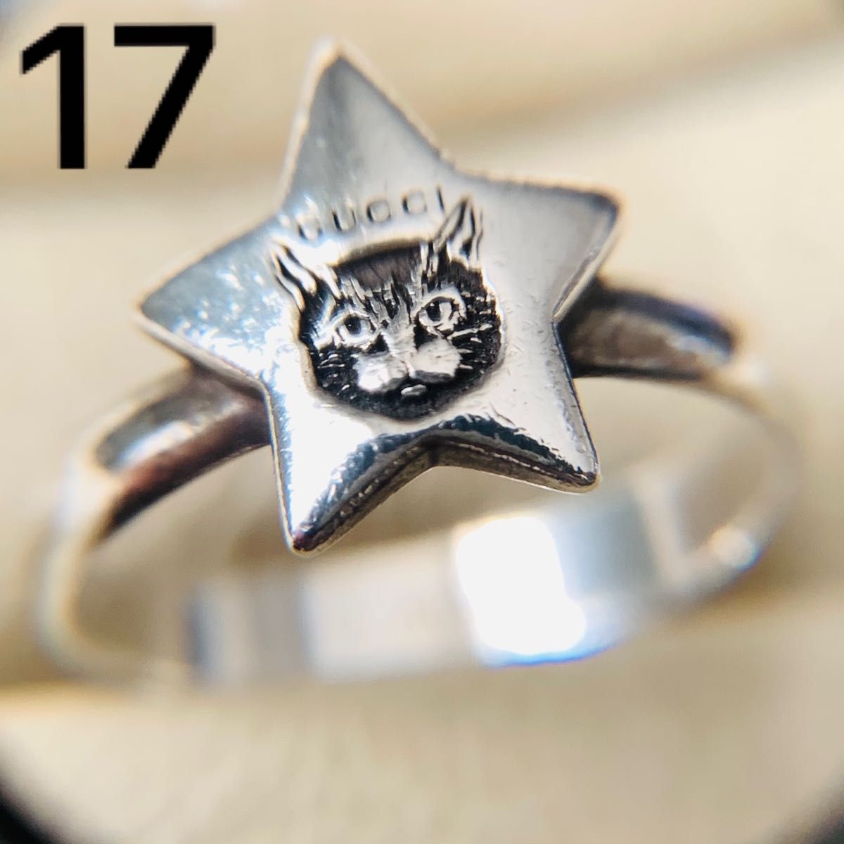 希少 グッチ ブラインド フォーラブ キャット スター シルバー 希少 グッチ ブラインド フォーラブ キャット スター シルバー
