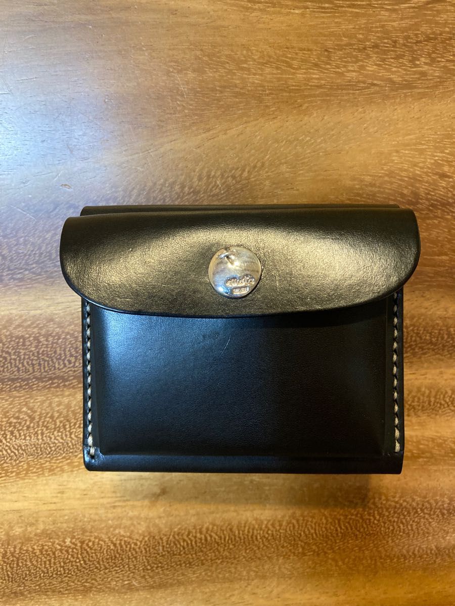 MOTO レザーアンドシルバー モト leather & silver moto コンパクトミニウォレット ブラック