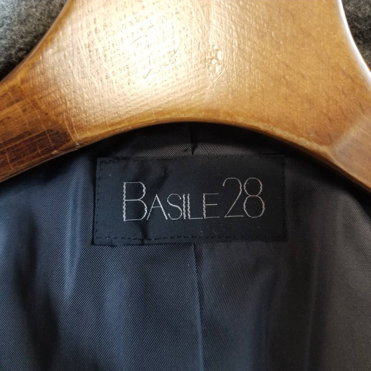 BASILE28 バジーレ28 アウター コート ポケット ボタン 無地 長袖 レディース サイズ42 グレー YJJ47_画像7