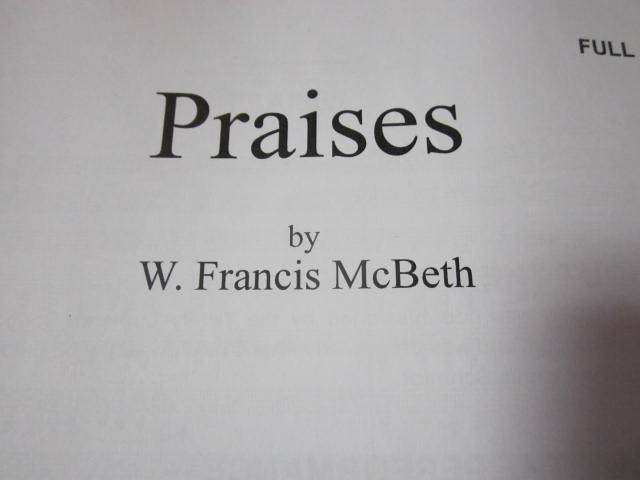 ♪輸入楽譜（フルスコア）Praises　W. Francis McBeth　マクベス　_画像3
