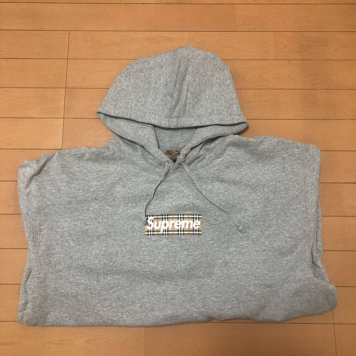 後払い手数料無料】 Supreme × Burberry Box Logo Hooded Sweatshirt
