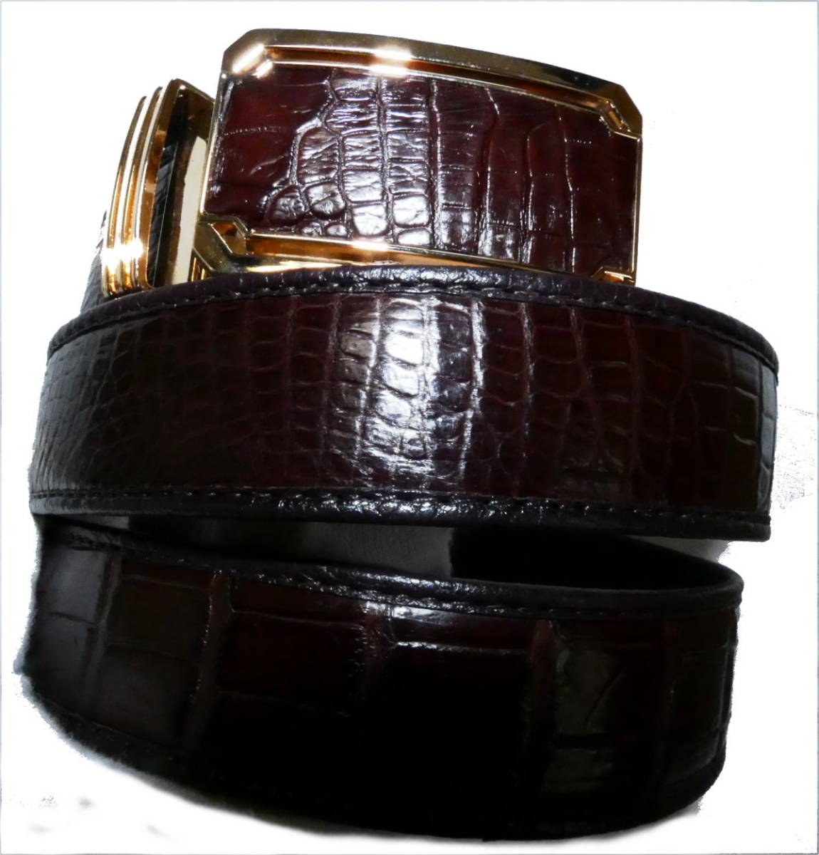 115 crocodile mat processing 35mm belt black Brown 