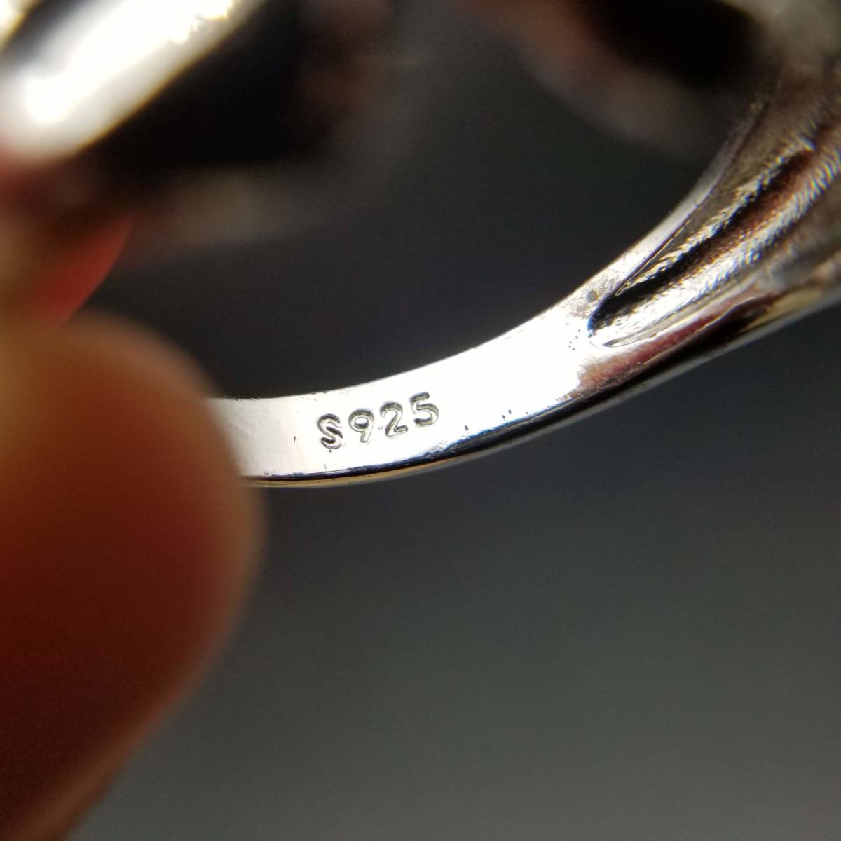 ネコ 英国 ヴィンテージ 925 シルバープレート リング 指輪 銀メッキ 彫金 ビンテージ アクセサリー 猫 アニマル系_画像6