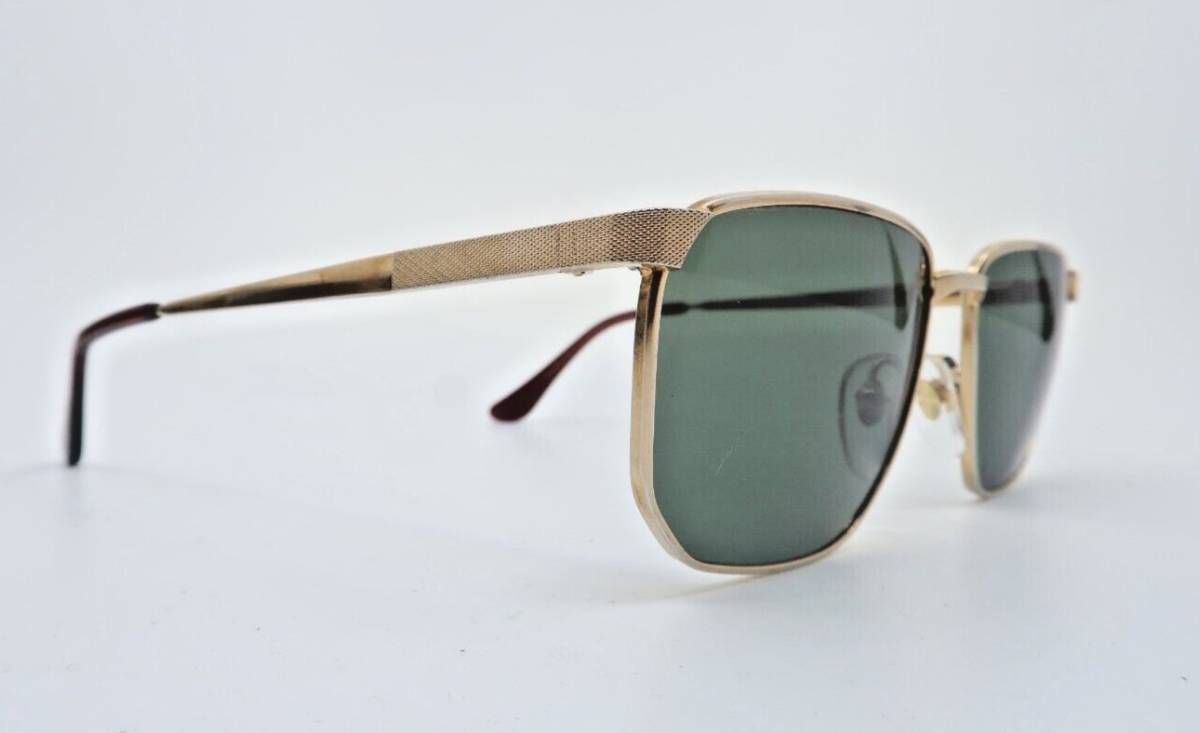 1960s フランス製 L'AMY ビンテージ メタル フレーム サングラス ゴールドトーン グリーン レンズ 眼鏡 ラミー ユーロ 70s80s_画像1
