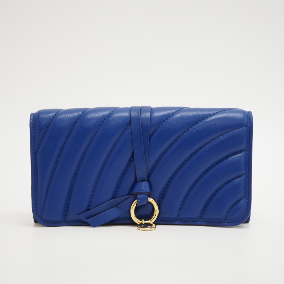Chloe/クロエ アルファベット 長財布 ブルー レディース www