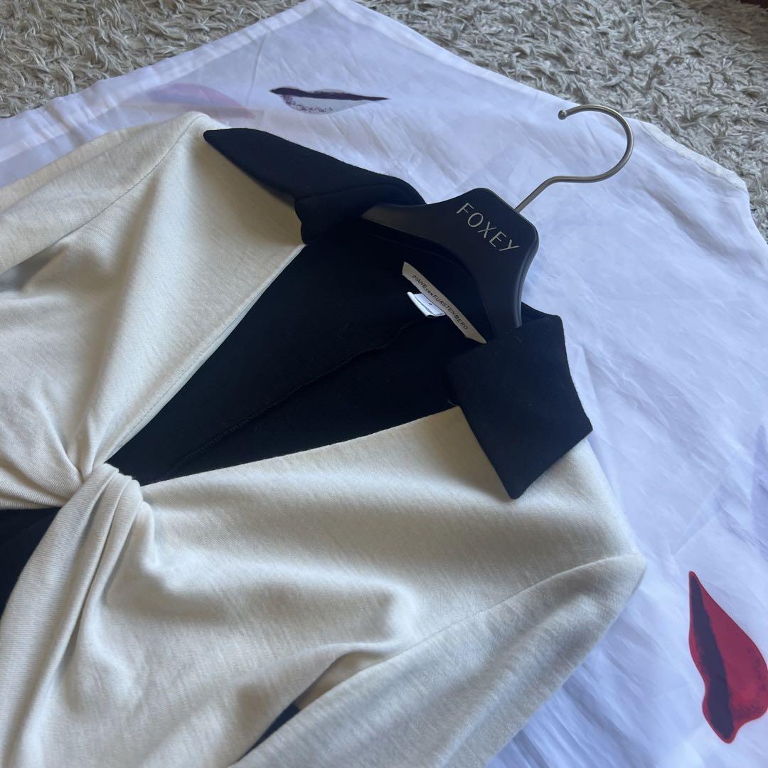 良品】DIANEvonFURSTENBERG 膝丈ワンピース 0 バイカラー ダイアン