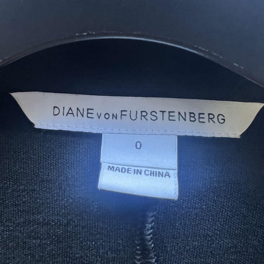 良品】DIANEvonFURSTENBERG 膝丈ワンピース 0 バイカラー ダイアン