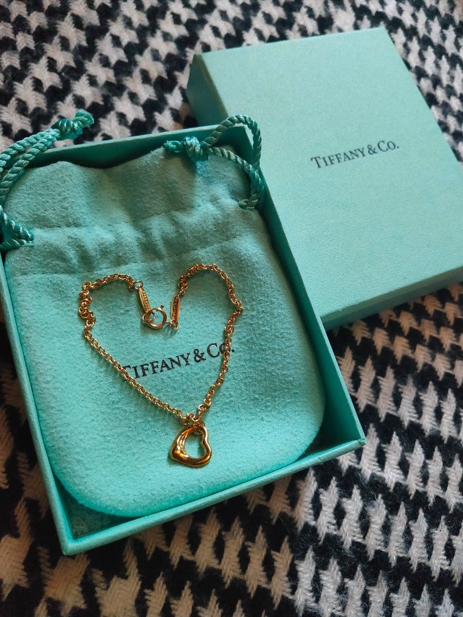 Tiffany&Co. ティファニー オープンハート ブレスレット 18K イエローゴールド