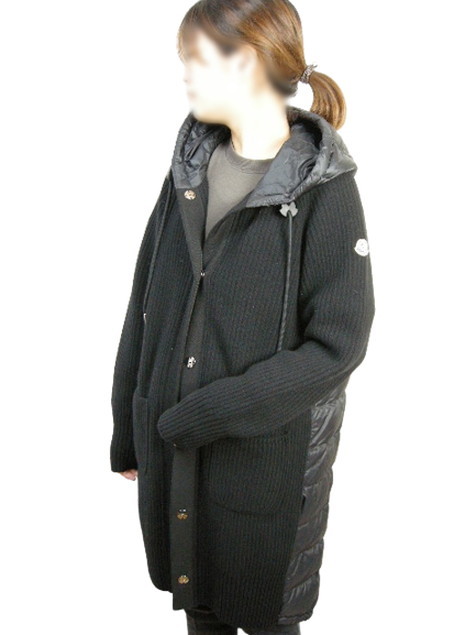 サイズS□新品 モンクレール CARDIGAN ニットダウンコート レディース