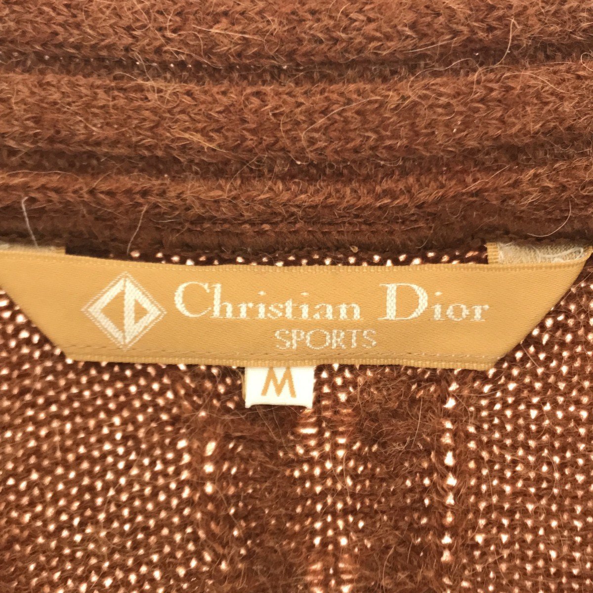 Christian Dior クリスチャンディオール 【lay0761R】 ダブルブレストニットカーディガン セーター 秋冬トップス ブラウン ウール M CH_画像3