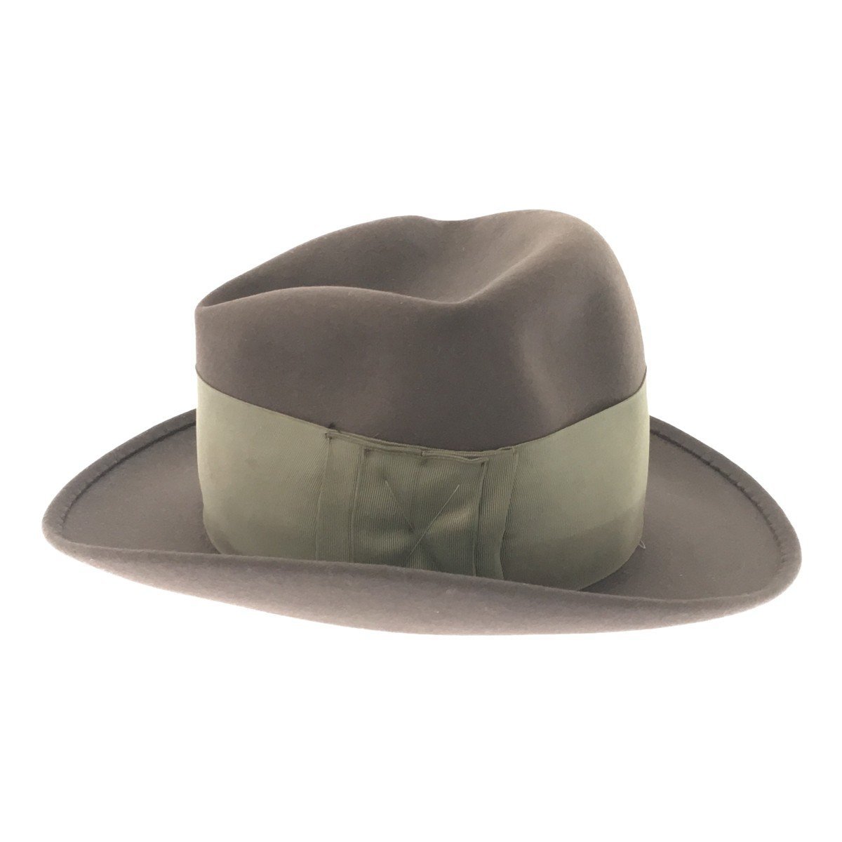 IMPERIAL STETSON ステットソン 【men4253D】 50s フェドラハット Vintage Hat 希少 グレー メンズ 帽子 MO_画像3