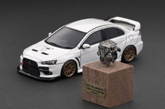 【WEB 50台限定モデル】IG2566 イグニッションモデル 1/43 Lancer Evolution X (CZ4A) White With Engine ignition model ランエボミニカー_画像1