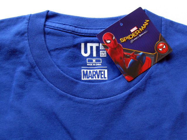 新品 ユニクロ スパイダーマン　マーベルグラフィック Tシャツ アベンジャーズ ホームカミング UT Marvel Spiderman メンズM_画像6
