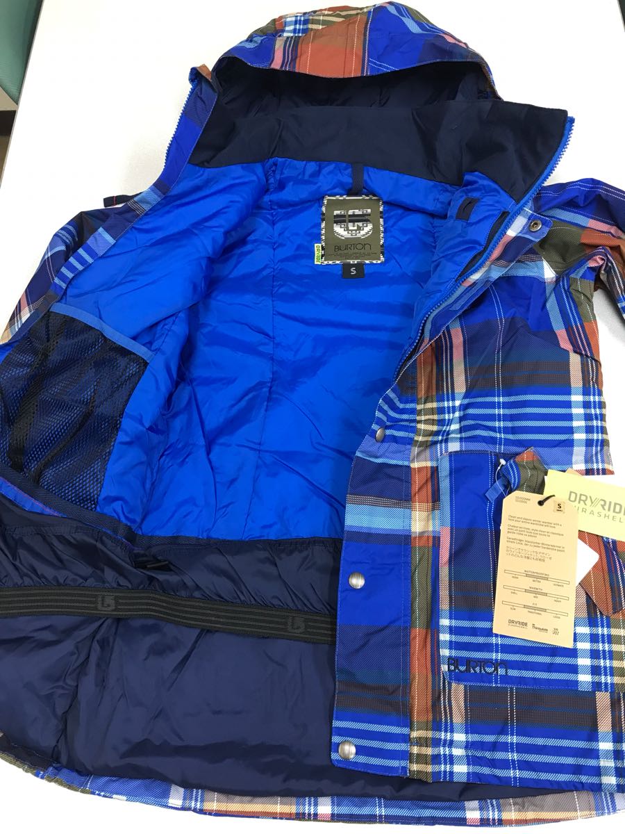 ★ＢＵＲＴＯＮ★新品★DRY RIDE 2L★M★バートン★DWRフィニッシュコーティングの耐磨耗素材★3M THINSULATE★防水・透湿★青チェック2-2_画像2