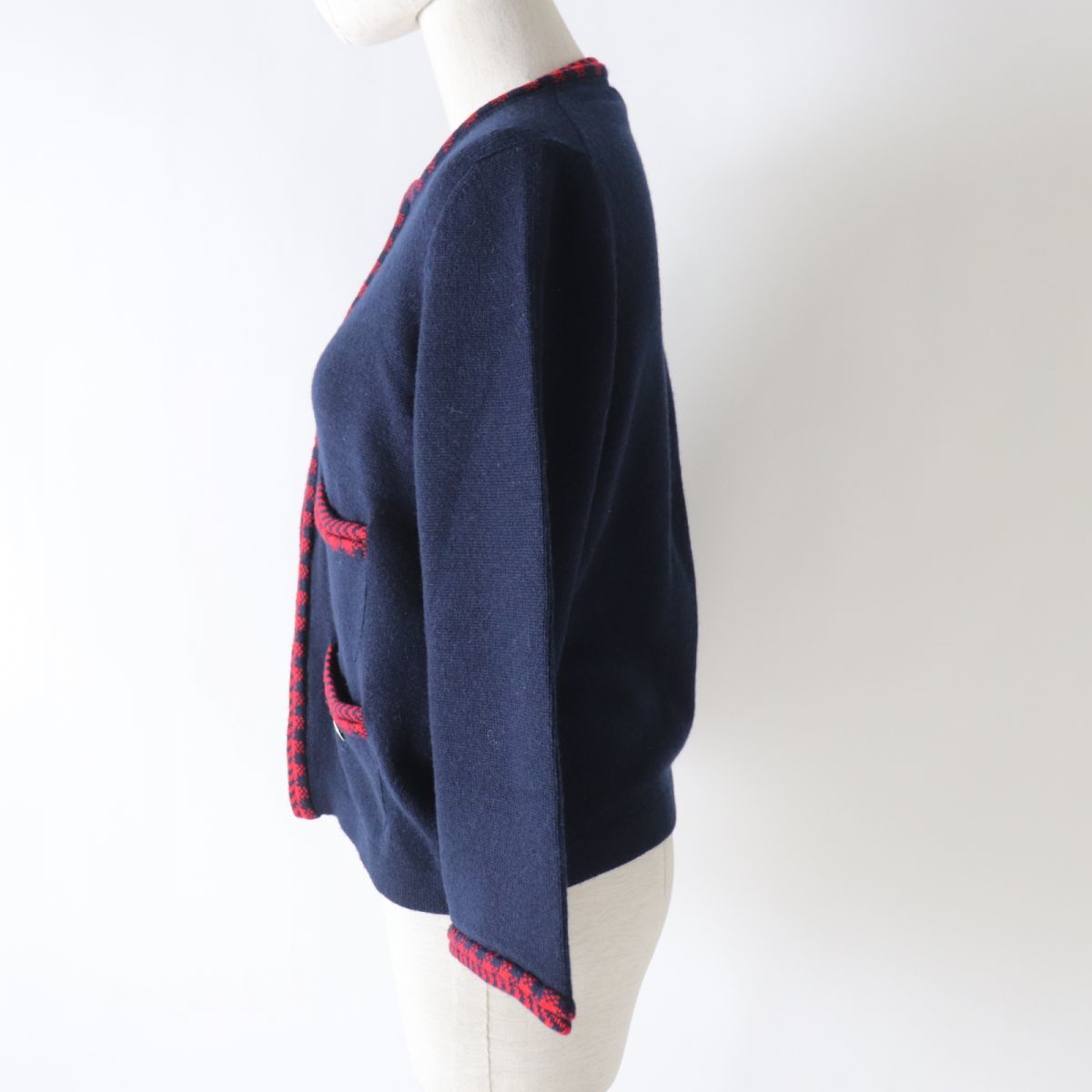 美品◎正規品 UK製 CHANEL シャネル P53646 レディース カシミヤ100