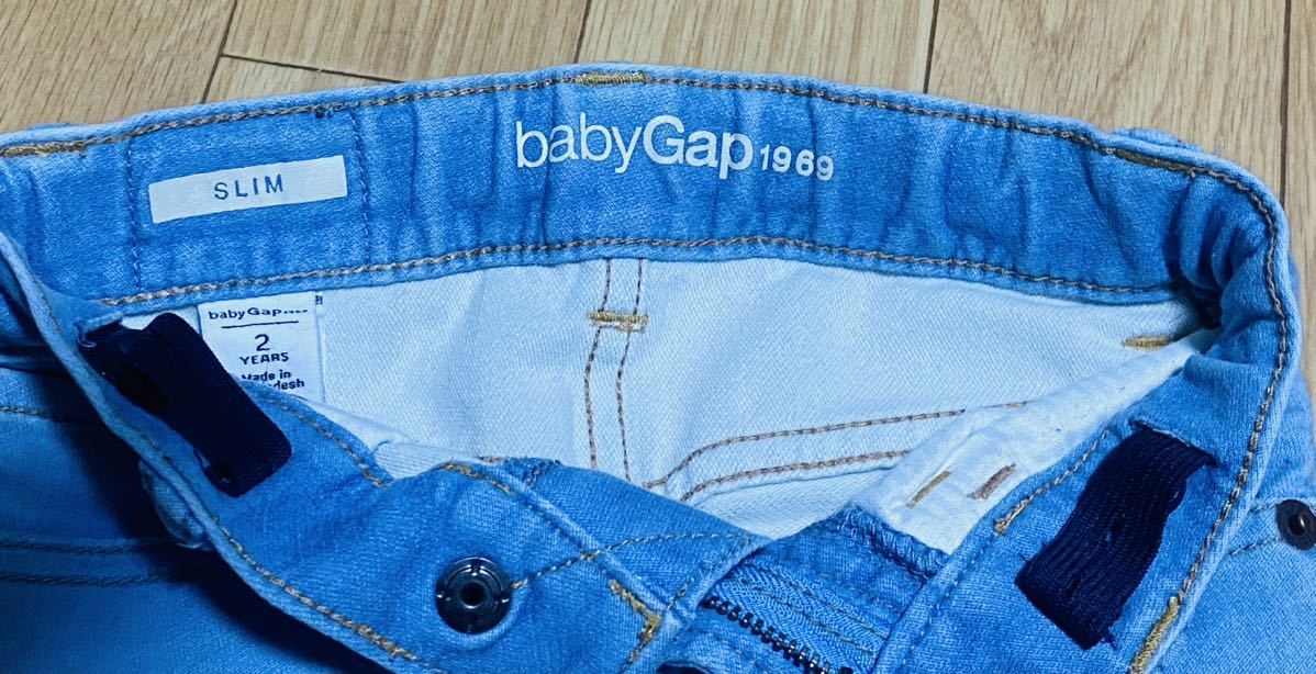  baby Gap slim type chinos blue 90(2 -years old ) man woman OK