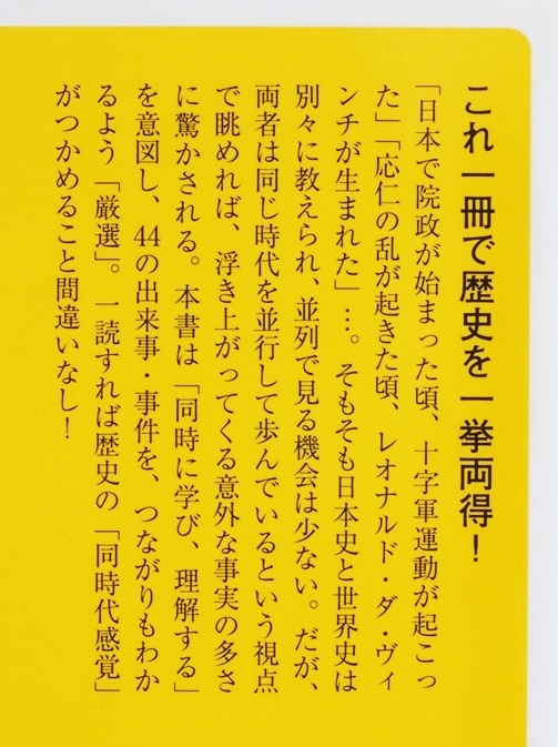 ★送料無料★ 『一気に同時読み! 世界史までわかる日本史』 日本史と世界史は同時並行　島崎晋　新書 ★同梱ＯＫ★