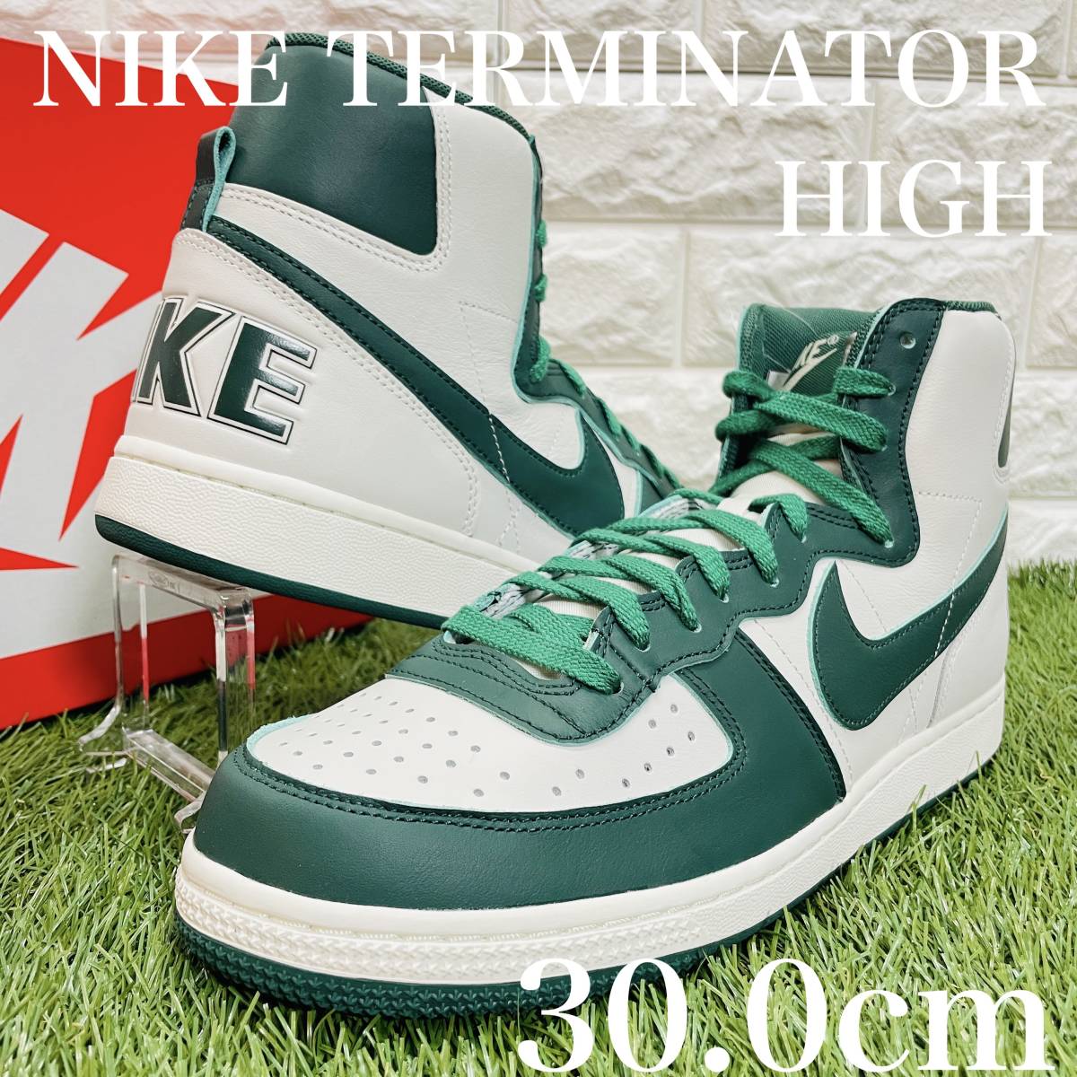 即決 ナイキ ターミネーター ハイ NIKE TERMINATOR HIGH ホワイト 白 グリーン 緑 メンズ 30.0cm 送料込み FD0650-100