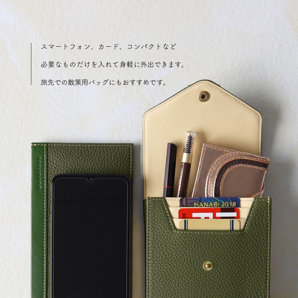 * new goods * shoulder multi bag original leather smartphone pouch Mini bag pochette bai color diagonal .. in stock pretty stylish HANATORA*ssbag